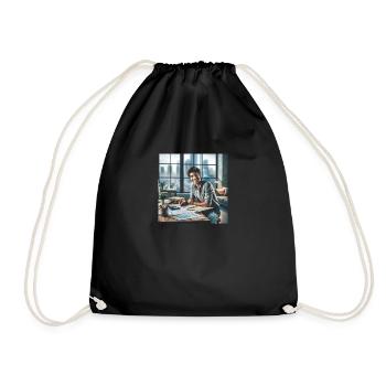 Comptable heureux - Sac de sport léger - noir - Devant