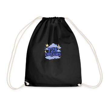Y2k Fashion Clouds - Drawstring Bag - black - Front