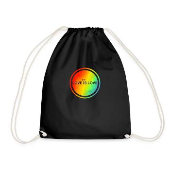 Love is Love - Turnbeutel - Schwarz - Vorne