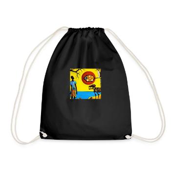 African-Style-Art T-Shirt - Drawstring Bag - black - Front