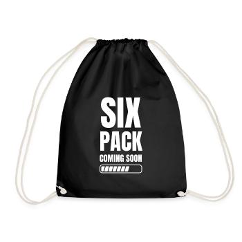 Six PackBientôt disponible ! Motivation pour la remise en forme - Sac de sport léger - noir - Devant