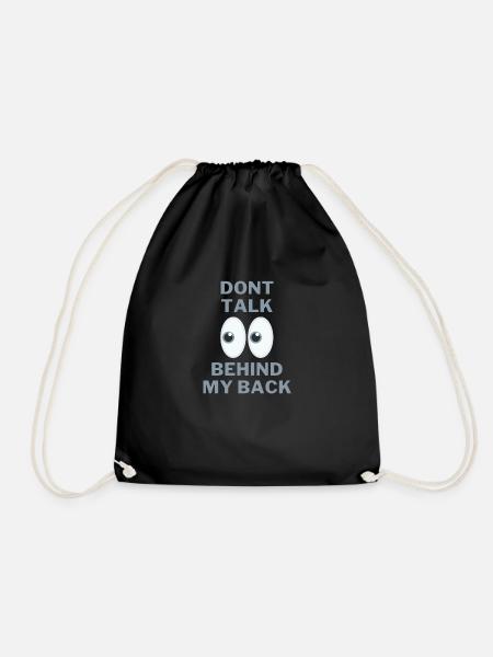 Dont talk behind my back Eyes - Turnbeutel - Schwarz