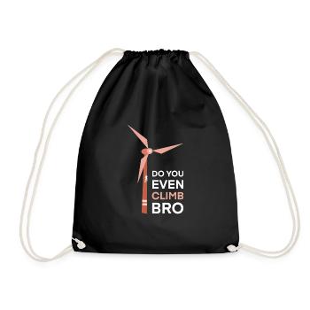 Wind turbine climate protection Energy transition Environmental protection - Drawstring Bag - black - Front