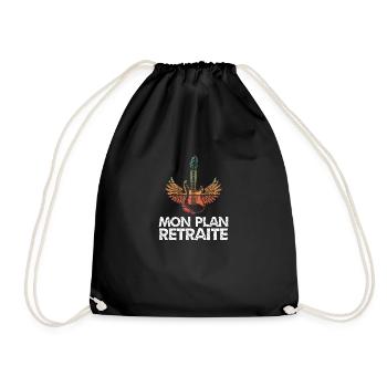 mon plan retraite - Sac de sport léger - noir - Devant