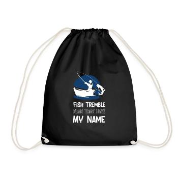 Fishing Fishing Fisherman Gift - Drawstring Bag - black - Front