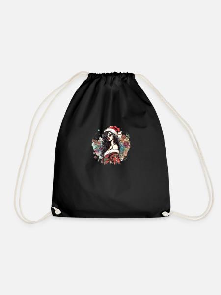 Fräulein Santa - Turnbeutel - Schwarz