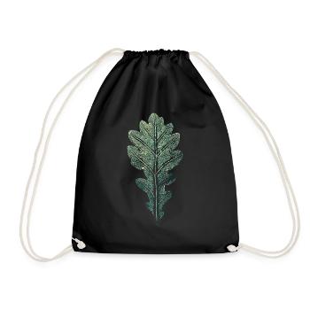 LEAF oak / art print WALD & Förster Design - Drawstring Bag - black - Front