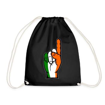 Ireland Flag Number 1 - Drawstring Bag - black - Front