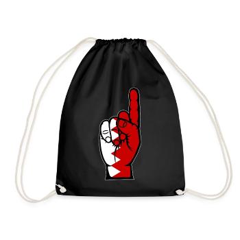 Bahrain flag number 1 - Drawstring Bag - black - Front