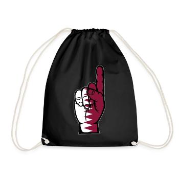 Drapeau du Qatar numéro 1 - Sac de sport léger - noir - Devant