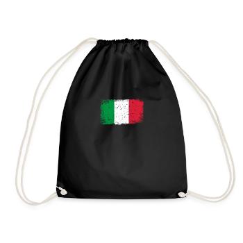 Italy Flag - Drawstring Bag - black - Front