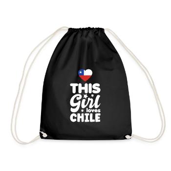 Chile Flagge Südamerika Chilenische Fahne Vintage - Turnbeutel - Schwarz - Vorne