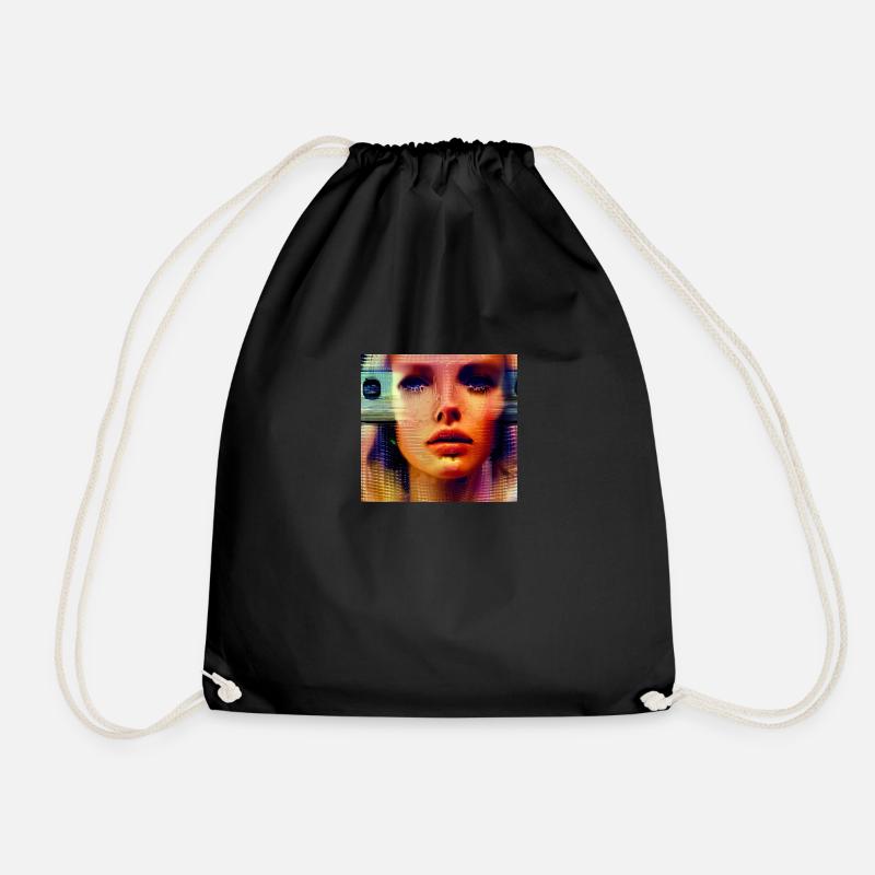 Rave Girl techno Berlin Cologne Köln LA New York - Drawstring Bag - black