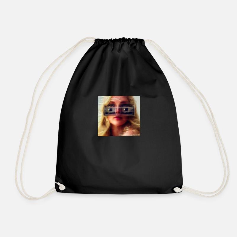 Rave Girl techno Berlin Cologne Köln LA New York - Drawstring Bag - black