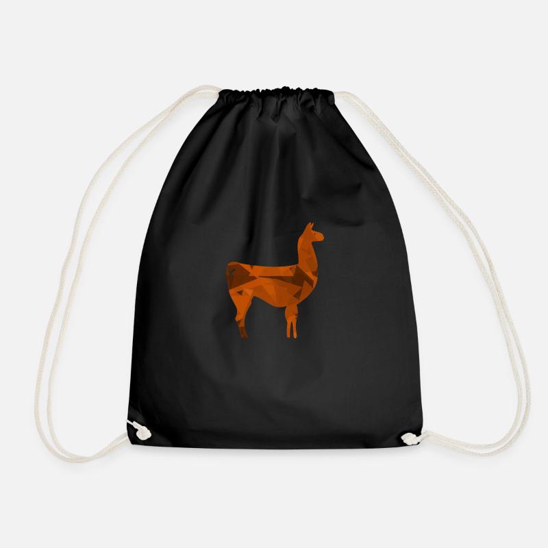 Lama, Lamas, Inca, Inca, Peru, Andes, Alpaca, Alp - Drawstring Bag - black