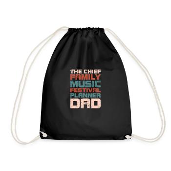 The Chief Family Music Festival Planner Dad - Turnbeutel - Schwarz - Vorne