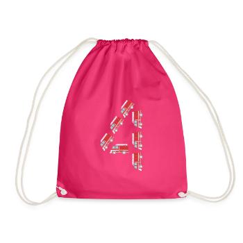 Fire Truck Children's Birthday Party - Drawstring Bag - fuchsia - Front