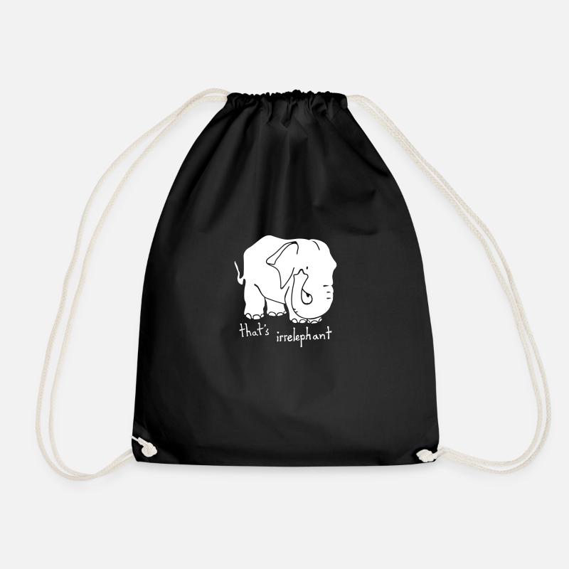 Quotes - Drawstring Bag - black