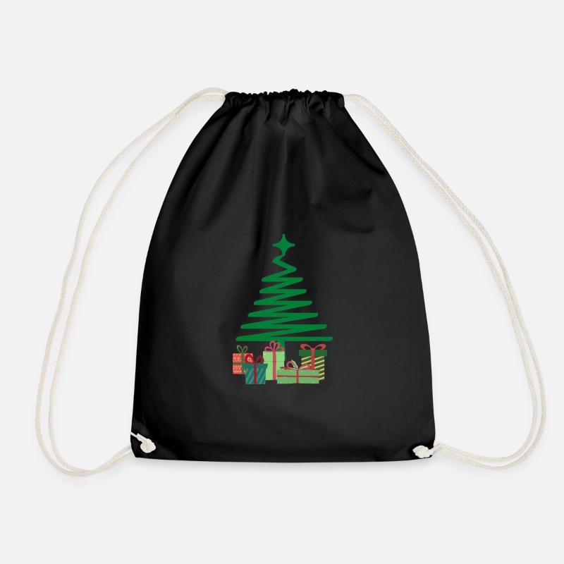 X-MAS Design 01 - Turnbeutel - Schwarz