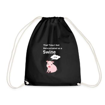 That Time That I Reincarnated As A Swine - Drawstring Bag - black - Front