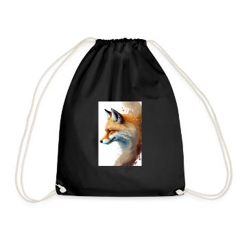 Fox Painting - Turnbeutel - Schwarz - Vorne