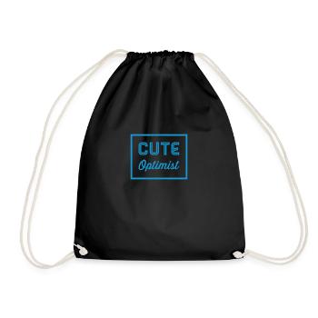 Idée de cadeau pour enfants Optimist mignon - Sac de sport léger - noir - Devant