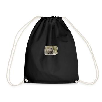 WOMBAT - Australia - Drawstring Bag - black - Front