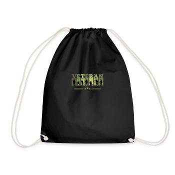 Cadeau de soldat de l'armée de l'armée militaire vétéran - Sac de sport léger - noir - Devant