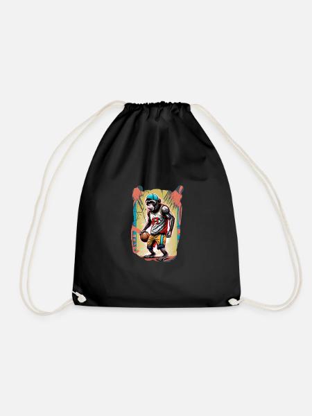 IMG 1529 - Drawstring Bag - black