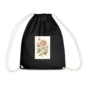 Une fleur classique - Sac de sport léger - noir - Devant