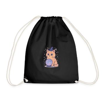 La magie féline dans la sphère spatiale - Sac de sport léger - noir - Devant