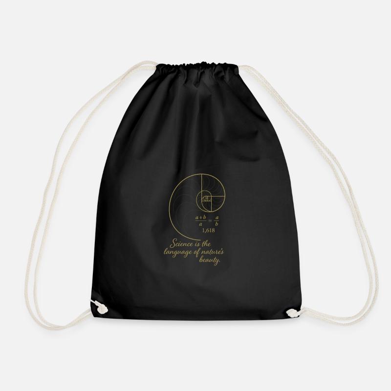 Golden Ratio - Drawstring Bag - black