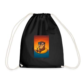 Monterey Bay aquarium loutre chemise loutre chemise loutre mer - Sac de sport léger - noir - Devant
