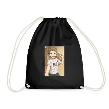 Hero Manga Smile - Drawstring Bag - black - Front