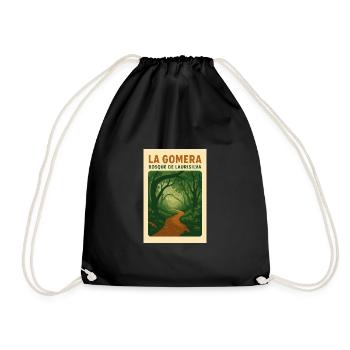 La_Gomera_-_Bosque_de_Laurisilva - Turnbeutel - Schwarz - Vorne