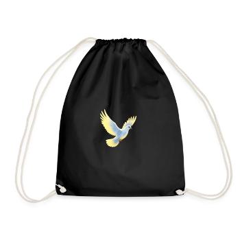 Dove watercolor in flight hd - Drawstring Bag - black - Front
