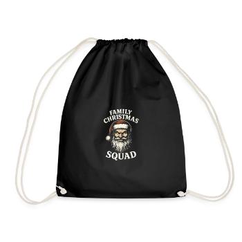 Family Christmas Squad Santa Claus - Drawstring Bag - black - Front