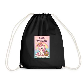 Petite Licorne Princesse - Sac de sport léger - noir - Devant