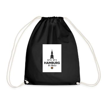Hamburg St Pauli Koord Marker - Drawstring Bag - black - Front