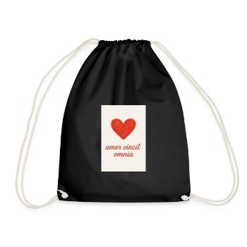 L’amour triomphe : Amor Vincit Omnia - Sac de sport léger - noir - Devant