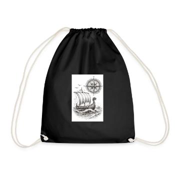 Navire à voile Compass Viking - Sac de sport léger - noir - Devant