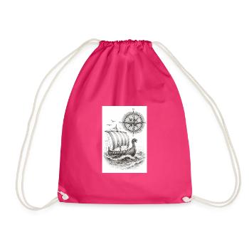 Compass Viking Segelschiff - Turnbeutel - Fuchsia - Vorne