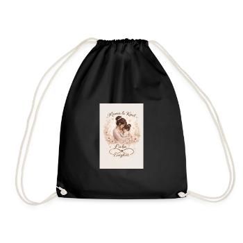 Mother Daughter - Drawstring Bag - black - Front