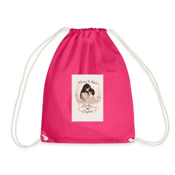 Eternal Love Mother and Child - Drawstring Bag - fuchsia - Front