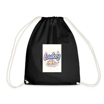 Lowkey Cat Dream Cloud - Drawstring Bag - black - Front