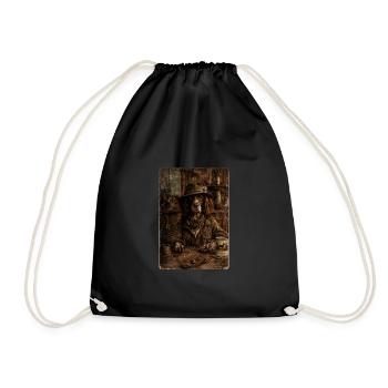 Hunter's Pride - German Longhair - Drawstring Bag - black - Front