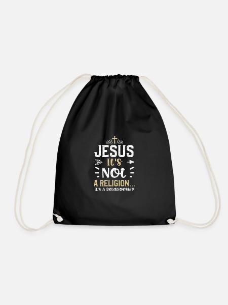 Jesus It's Not A Religion... It'... - Turnbeutel - Schwarz