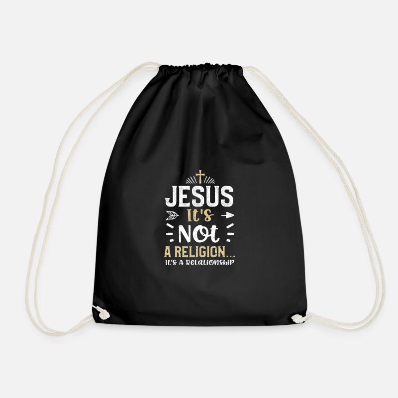 Jesus It's Not A Religion... It'... - Turnbeutel - Schwarz