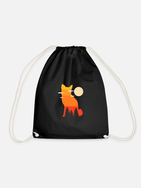 Wilder Fuchs Biologe Gift - Turnbeutel - Schwarz