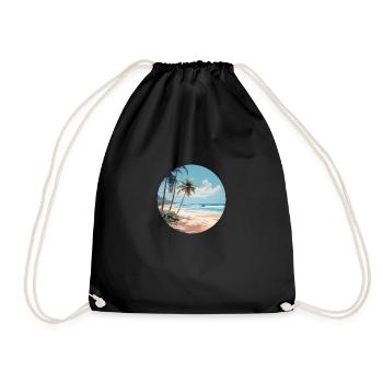 Découvrez le côté ensoleillé de la plage - Sac de sport léger - noir - Devant